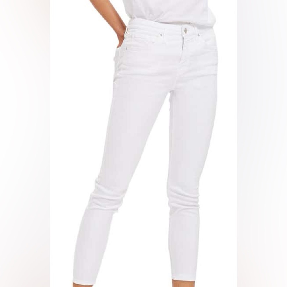 White Topshop Jamie High Waist Ankle Skinny Jeans Petite W26 Classic Preppy Chic